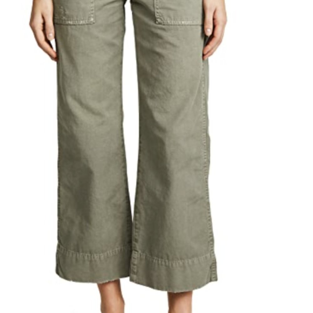 AMO ARMY WIDE LEG GRAY GREEN SIZE 24 NWT